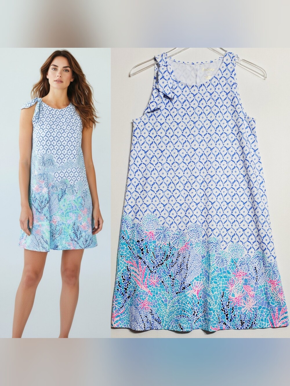 Lilly Pulitzer small Luella sun dress in sea la vie pullover sleeveless beach